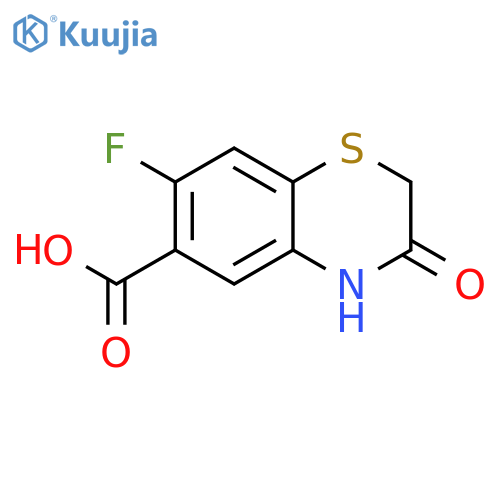 2H-1,4-Benzothiazine-6-carboxylic acid, 7-fluoro-3,4-dihydro-3-oxo- structure