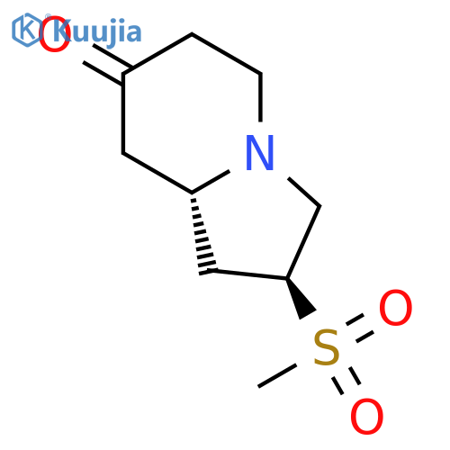 7(1H)-Indolizinone, hexahydro-2-(methylsulfonyl)-, (2S,8aS)- structure