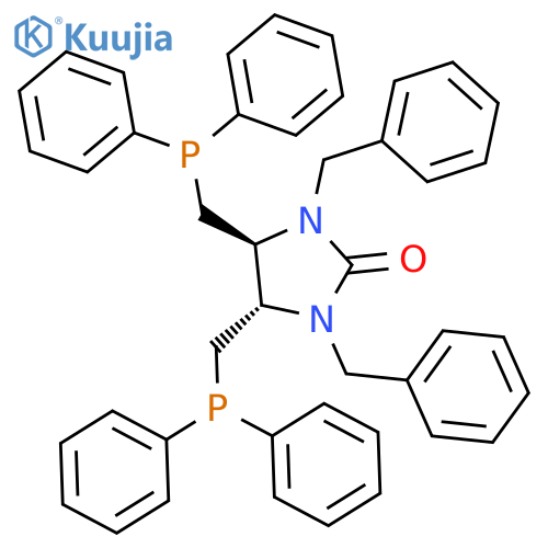 2-Imidazolidinone, 4,5-bis[(diphenylphosphino)methyl]-1,3-bis(phenylmethyl)-, (4S,5S)- structure