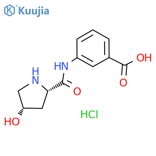 3-(2S,4S)-4-Hydroxy-2-pyrrolidinylcarbonylaminobenzoic Acid Hydrochloride structure