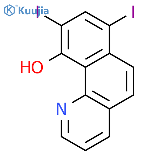 Benzo[h]quinolin-10-ol, 7,9-diiodo- structure