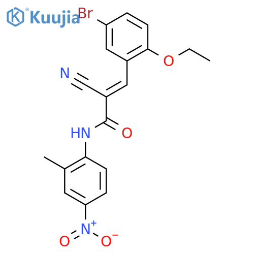 (E)-3-(5-bromo-2-ethoxyphenyl)-2-cyano-N-(2-methyl-4-nitrophenyl)prop-2-enamide structure