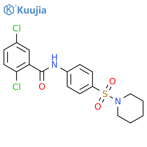2,5-dichloro-N-[4-(piperidin-1-ylsulfonyl)phenyl]benzamide structure