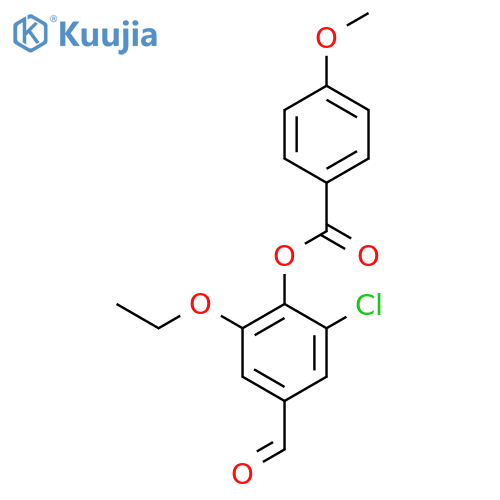 2-Chloro-6-ethoxy-4-formylphenyl 4-methoxybenzoate structure