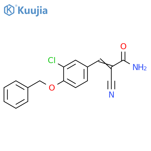 3-4-(benzyloxy)-3-chlorophenyl-2-cyanoprop-2-enamide structure