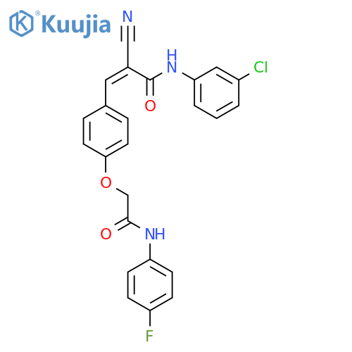 <br>(2Z)-N-(3-chlorophenyl)-2-cyano-3-(4-{2-[(4-fluorophenyl)amino]-2-oxoethoxy }phenyl)acrylamide structure