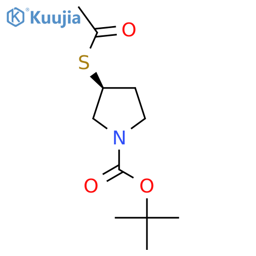 (3s)-3-Acetylsulfanyl-pyrrolidine-1-carboxylic acid tert-butyl ester structure
