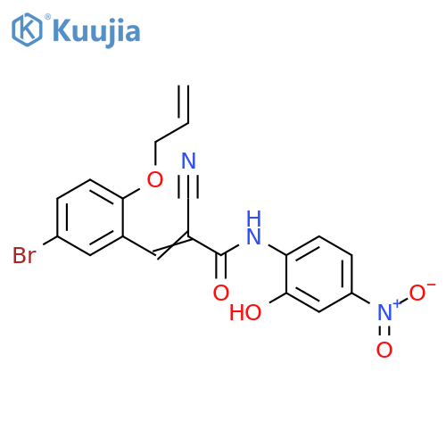 3-[5-Bromo-2-(2-propen-1-yloxy)phenyl]-2-cyano-N-(2-hydroxy-4-nitrophenyl)-2-propenamide structure