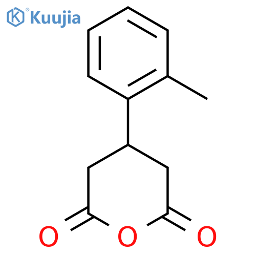 4-(2-methylphenyl)oxane-2,6-dione structure