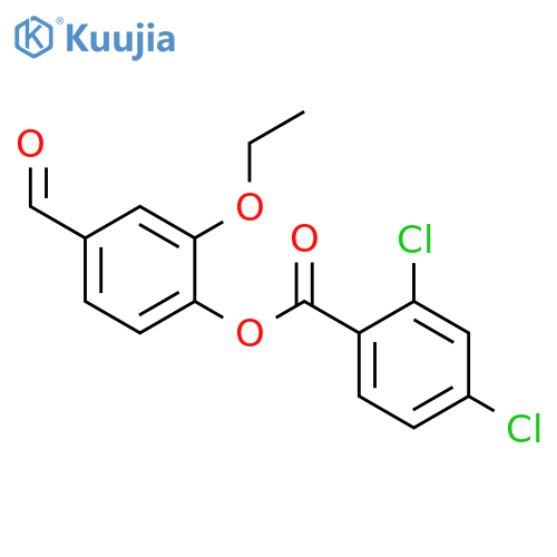 2-Ethoxy-4-formylphenyl 2,4-dichlorobenzoate structure
