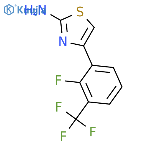 4-2-fluoro-3-(trifluoromethyl)phenyl-1,3-thiazol-2-amine structure