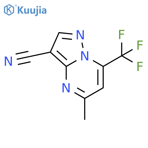5-methyl-7-(trifluoromethyl)pyrazolo1,5-apyrimidine-3-carbonitrile structure