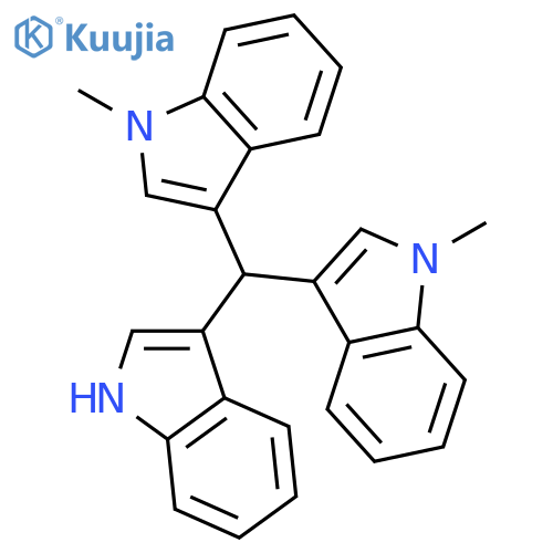 1H-Indole, 3,3'-(1H-indol-3-ylmethylene)bis[1-methyl- structure