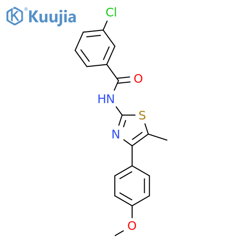 3-chloro-N-4-(4-methoxyphenyl)-5-methyl-1,3-thiazol-2-ylbenzamide structure