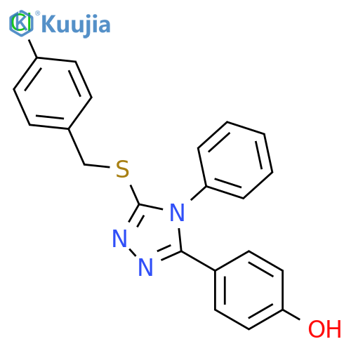 4-[5-(4-Chloro-benzylsulfanyl)-4-phenyl-4H-[1,2,4]triazol-3-yl]-phenol structure