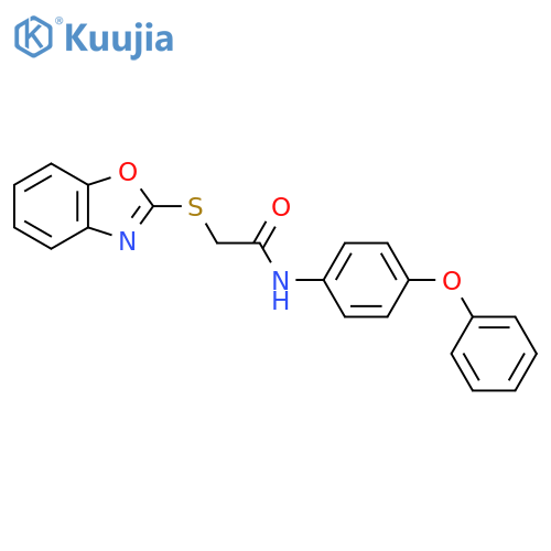 2-(1,3-benzoxazol-2-ylsulfanyl)-N-(4-phenoxyphenyl)acetamide structure