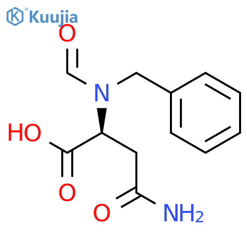 L-Asparagine, N2-formyl-N-(phenylmethyl)- structure
