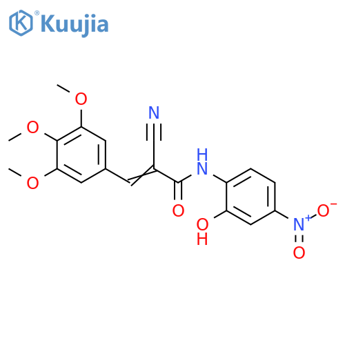 2-Cyano-N-(2-hydroxy-4-nitrophenyl)-3-(3,4,5-trimethoxyphenyl)-2-propenamide structure