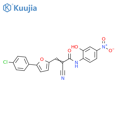 3-[5-(4-Chlorophenyl)-2-furanyl]-2-cyano-N-(2-hydroxy-4-nitrophenyl)-2-propenamide structure