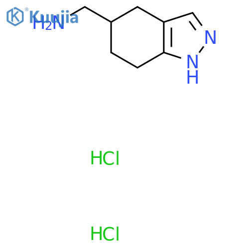 (4,5,6,7-Tetrahydro-2H-indazol-5-yl)methanamine dihydrochloride structure