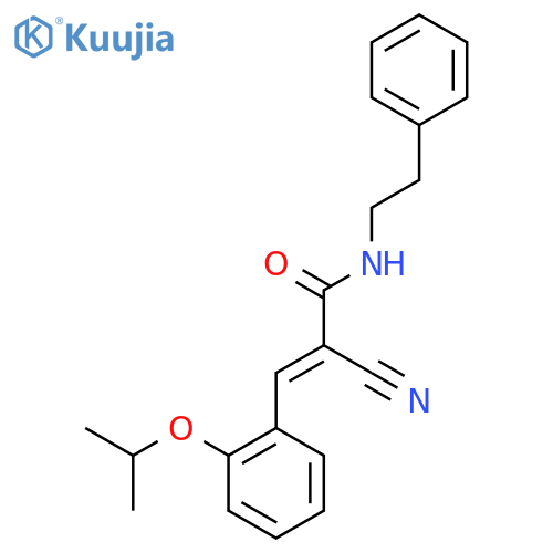 (2E)-2-cyano-N-(2-phenylethyl)-3-[2-(propan-2-yloxy)phenyl]prop-2-enamide structure