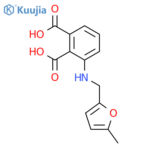 1,2-Benzenedicarboxylic acid, 3-[[(5-methyl-2-furanyl)methyl]amino]- structure