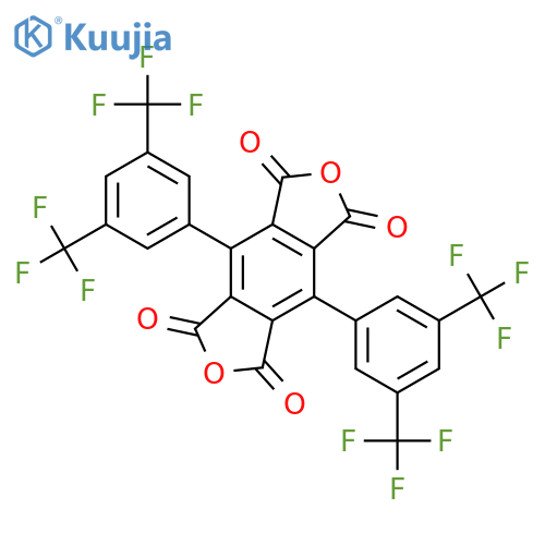 1H,3H-Benzo[1,2-c:4,5-c']difuran-1,3,5,7-tetrone, 4,8-bis[3,5-bis(trifluoromethyl)phenyl]- (9CI) structure