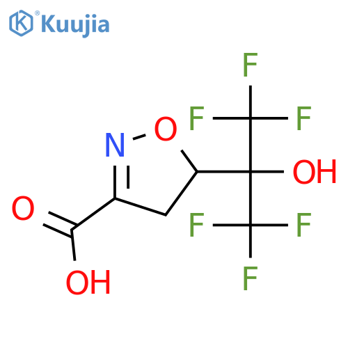 5-(1,1,1,3,3,3-hexafluoro-2-hydroxypropan-2-yl)-4,5-dihydroisoxazole-3-carboxylic acid structure