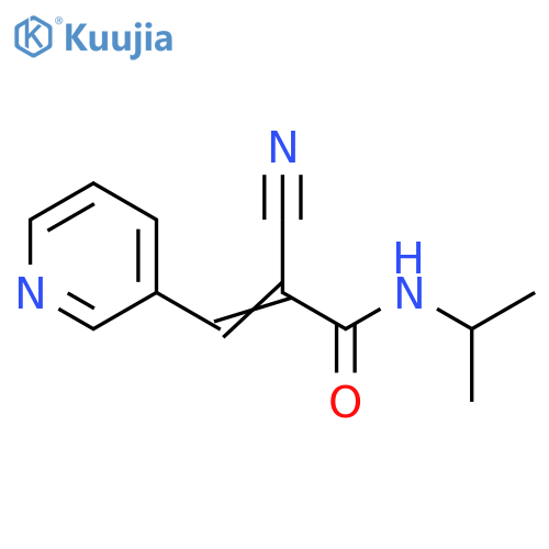 2-cyano-N-(propan-2-yl)-3-(pyridin-3-yl)prop-2-enamide structure