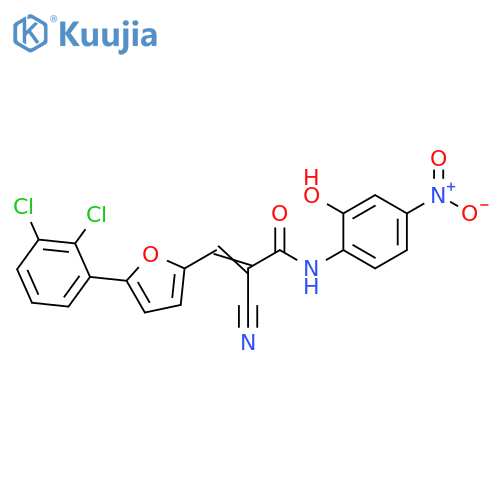 2-Cyano-3-[5-(2,3-dichlorophenyl)-2-furanyl]-N-(2-hydroxy-4-nitrophenyl)-2-propenamide structure