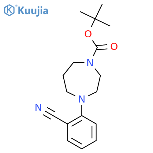 tert-butyl 4-(2-cyanophenyl)-1,4-diazepane-1-carboxylate structure