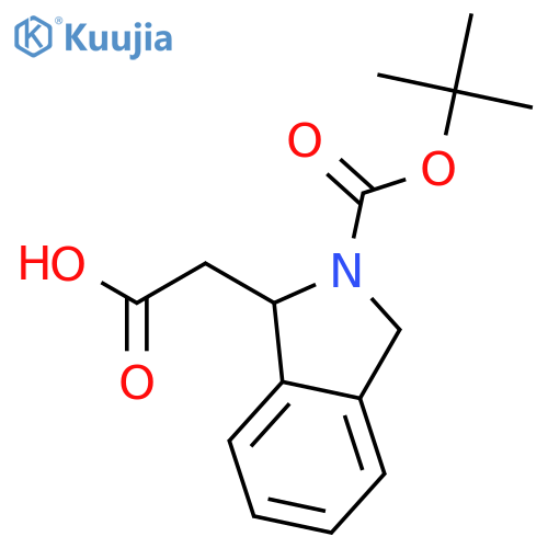 2-{2-(Tert-butoxy)carbonyl-2,3-dihydro-1H-isoindol-1-yl}acetic Acid structure