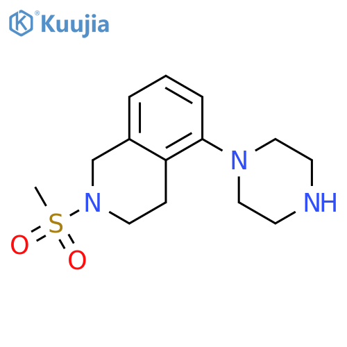 ISOQUINOLINE, 1,2,3,4-TETRAHYDRO-2-(METHYLSULFONYL)-5-(1-PIPERAZINYL)- structure