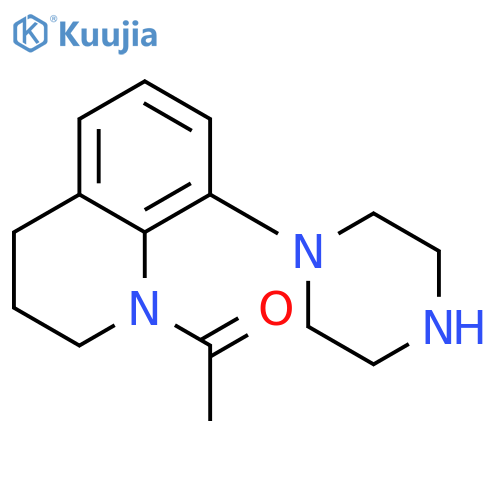 Quinoline, 1-acetyl-1,2,3,4-tetrahydro-8-(1-piperazinyl)- structure