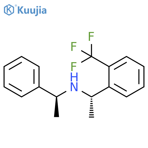 Benzenemethanamine, α-methyl-N-[(1S)-1-phenylethyl]-2-(trifluoromethyl)-, (αS)- structure