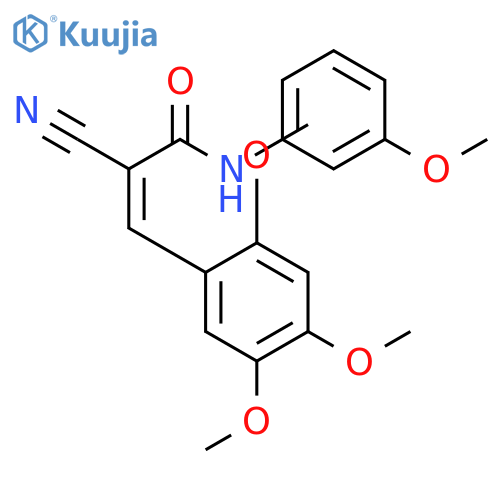 (2Z)-2-cyano-N-(3-methoxyphenyl)-3-(2,4,5-trimethoxyphenyl)acrylamide structure