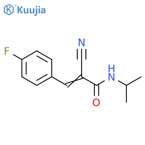 2-Cyano-3-(4-fluorophenyl)-N-(1-methylethyl)-2-propenamide structure