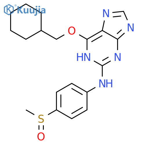 1H-PURIN-2-AMINE, 6-(CYCLOHEXYLMETHOXY)-N-[4-(METHYLSULFINYL)PHENYL]- structure