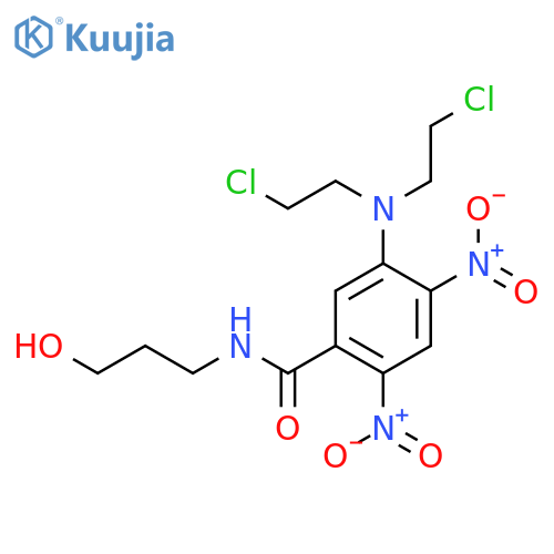 BENZAMIDE, 5-[BIS(2-CHLOROETHYL)AMINO]-N-(3-HYDROXYPROPYL)-2,4-DINITRO- structure