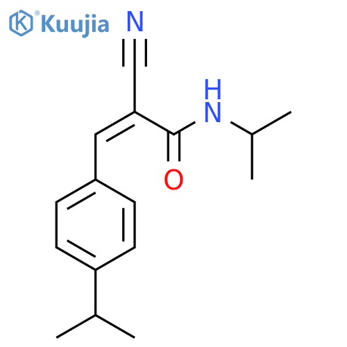 2-cyano-N-(propan-2-yl)-3-4-(propan-2-yl)phenylprop-2-enamide structure