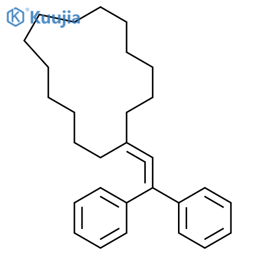 Cyclopentadecane, (diphenylethenylidene)- structure