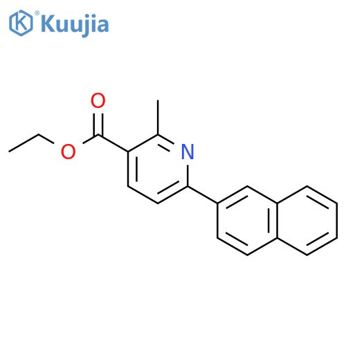 3-Pyridinecarboxylic acid, 2-methyl-6-(2-naphthalenyl)-, ethyl ester structure