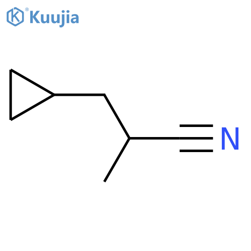 3-cyclopropyl-2-methylpropanenitrile structure