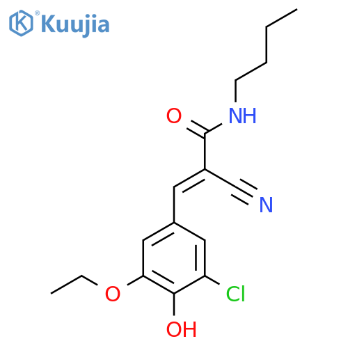 N-butyl-3-(3-chloro-5-ethoxy-4-hydroxyphenyl)-2-cyanoprop-2-enamide structure