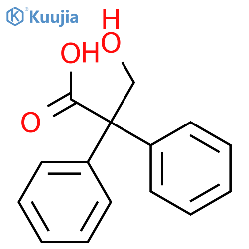 Benzeneacetic acid, a-(hydroxymethyl)-a-phenyl- structure