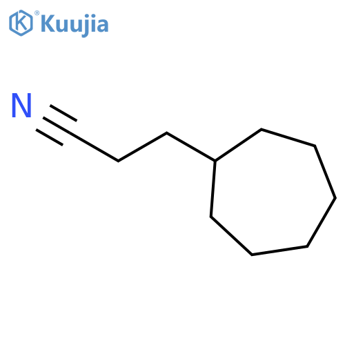 3-cycloheptylpropanenitrile structure