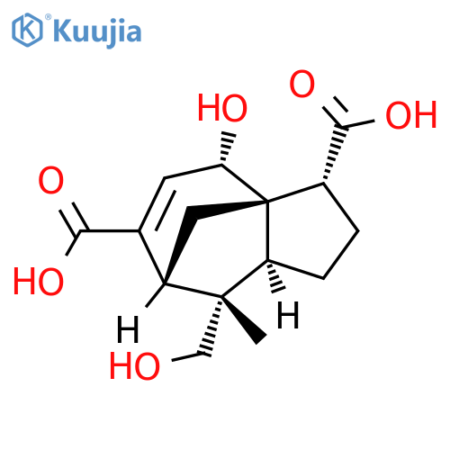 (10beta)-10,14-dihydroxycedr-8-ene-12,15-dioic acid structure
