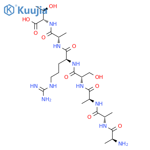 L-Threonine, L-alanyl-L-alanyl-L-alanyl-L-seryl-L-arginyl-L-alanyl- structure