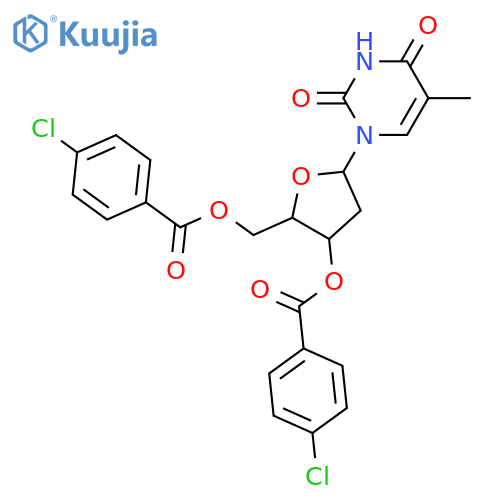 Thymidine, 3',5'-bis(4-chlorobenzoate) structure