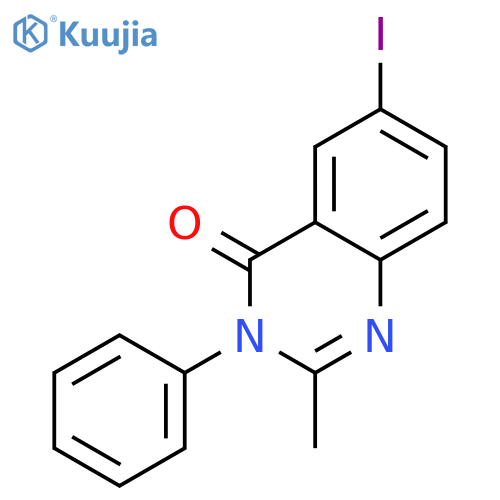 6-iodo-2-methyl-3-phenylquinazolin-4(3H)-one structure